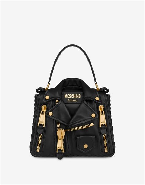 replica moschino biker bag|moschino nappa leather bike bag.